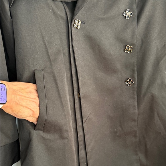 Pink Tartan Black Women’s Double Breasted Trench Coat - Picture 4 of 8